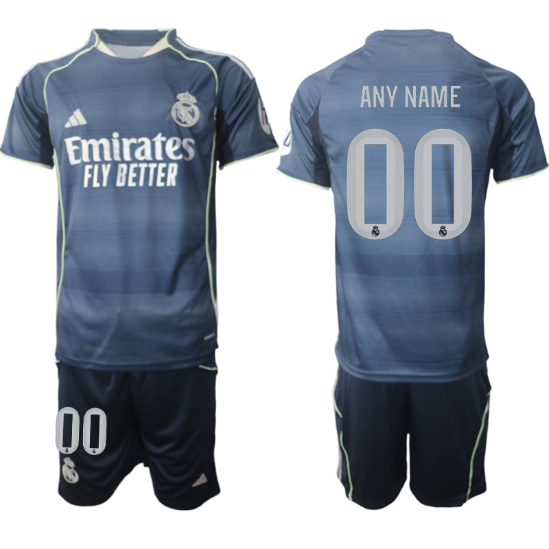 Men 2025-2026 Club Real Madrid away Blue customized Soccer Jersey->customized soccer jersey->Custom Jersey